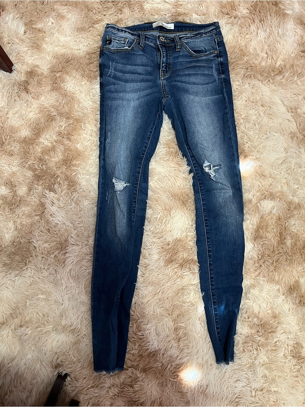 KanCan Dark Blue Distressed Skinny Jeans